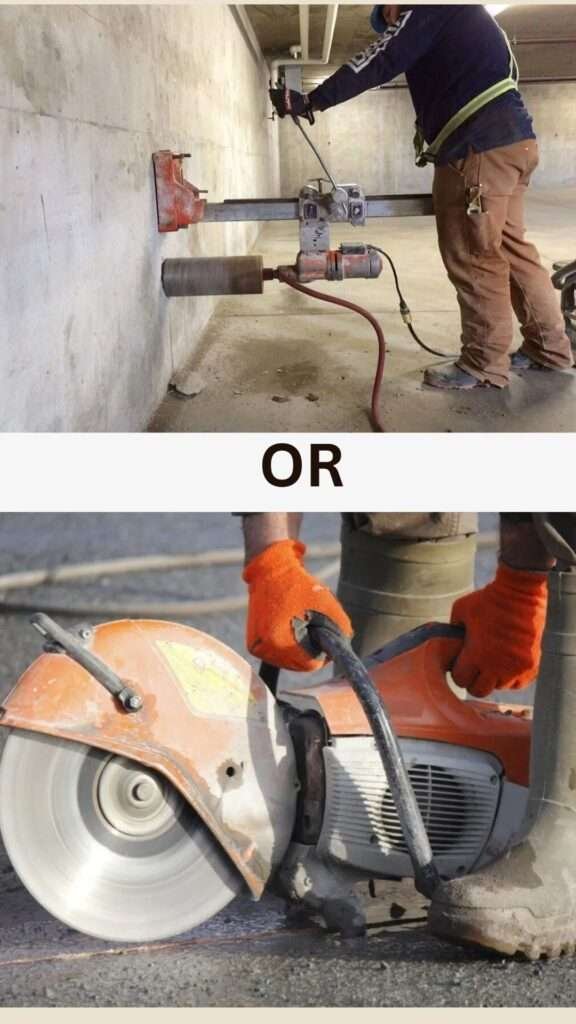 Core Drilling vs Wall Sawing